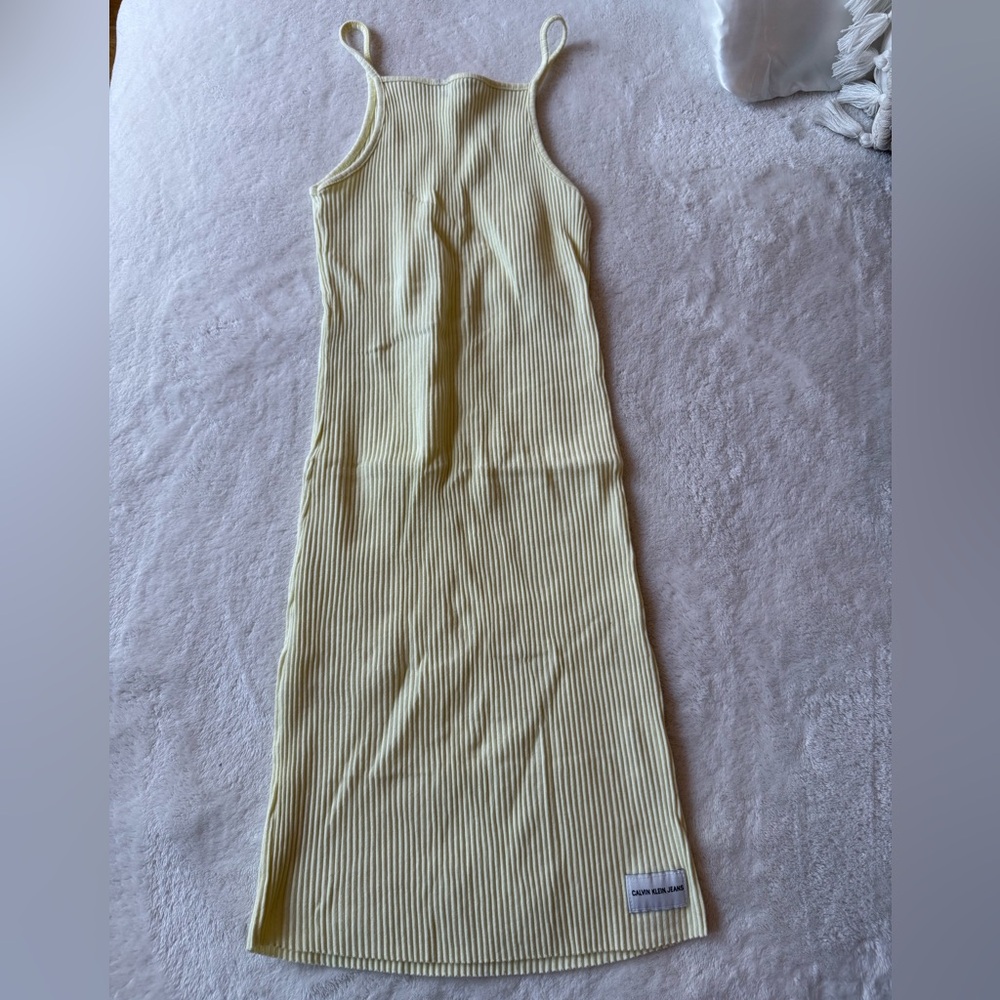 Calvin Klein Jeans Yellow Ribbed Fabric